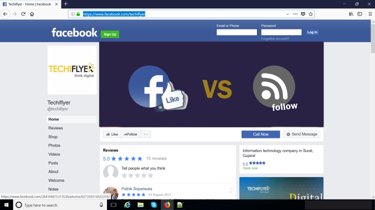 Facebook page like vs Page follow-techiflyer